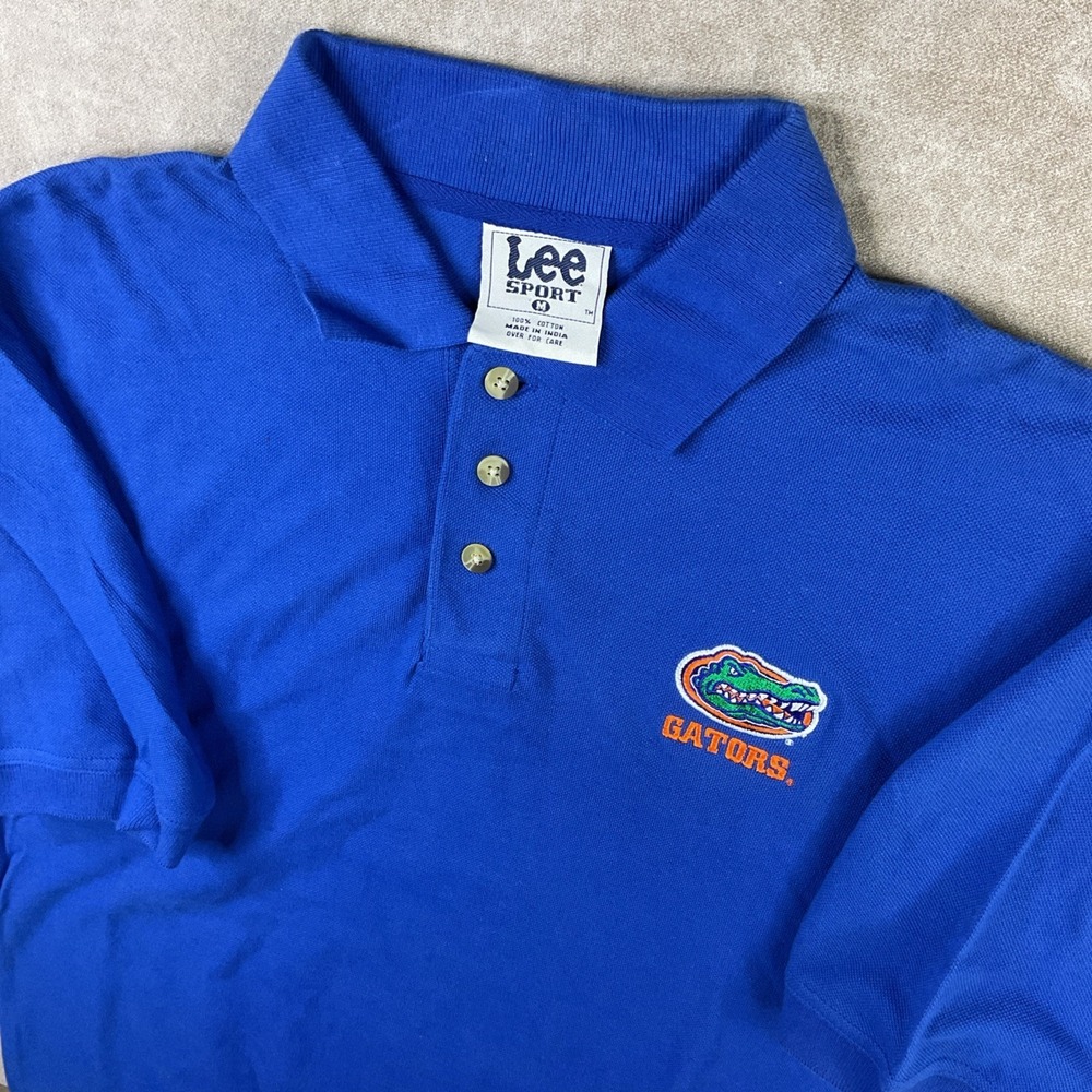 Florida Gators Mens Medium Polo Shirt 90s Lee Sport Embroidered NCAA 264 Vintage